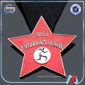 cheap red star shaped medal silver